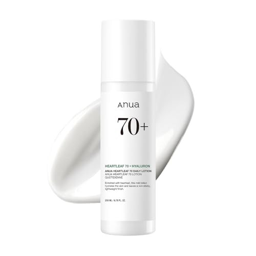 Anua Heartleaf Daily Lotion Lightweight Face Moisturizer With Hyaluronic Acid Gentle & Calming Face Cream For Soothing Hydration & Moisture Barrier For Dry Skin Korean Skincare 6.76 Fl.Oz