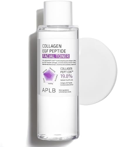 Aplb Collagen Egf Peptide Facial Toner | Collagen Pept Cen 19.8% 5.41 Fl.Oz/Korean Skincare Elasticity Care Replenishing Moisture Revitalize For Gentle And Improve Skin Texture