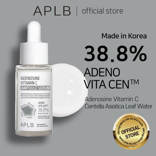 Aplb Adenosine Vitamin C Ampoule Serum | Adeno Vita Cen 38.8% 1.35 Fl.Oz/Korean Skincare Wrinkle Care Deep Hydration Sensitive Skin Revitalize For Gentle And Improve Skin Texture