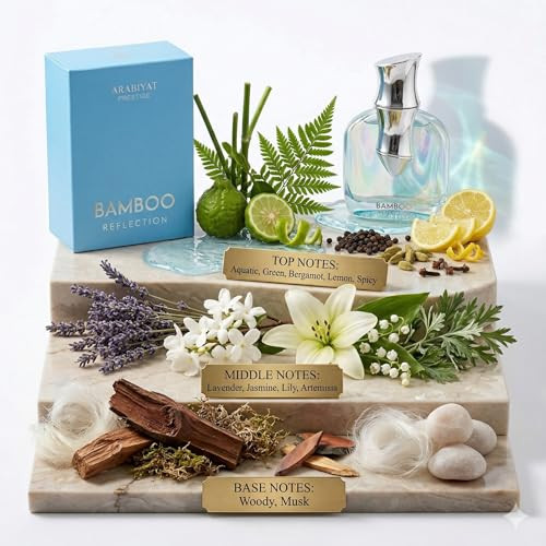 Arabiyat Prestige Bamboo Reflection Eau De Parfum For Men Aromatic Aquatic Scent 3.4 Fl Oz Spray