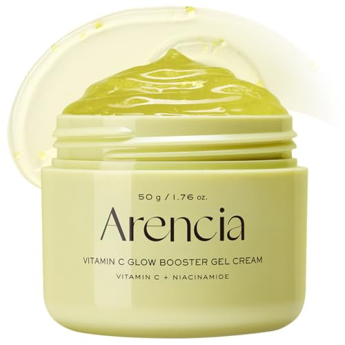 Arencai Vitamin C Booster Gel Cream With Niacinamide & Glutathione & Ceramide Hydrating Gel Moisturizer Supports Even-Looking Skin Tone & Smooth Texture 50 G (1.76 Oz)