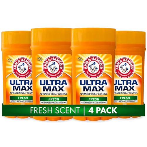 Arm & Hammer Ultra Max Deodorant Fresh Scent Solid Stick 2.6 Oz 4-Pack