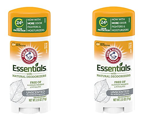 Arm & Hammer Essentials Deodorant With Natural Deodorizers Unscented - Buy Packs And Save (Pack Of 2)