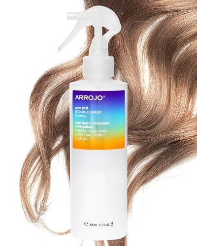 Arrojo Wave Mist Sea Salt Spray Sulfate & Paraben-Free Sea Salt Hair Texture Spray Adds Beach Waves Volume & Light Hold For All Hair Types 8.3 Fl. Oz