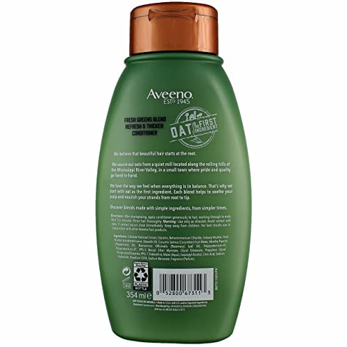 Aveeno Conditioner Fresh Greens Blend Thicken 12 Ounce (Pack Of 6)