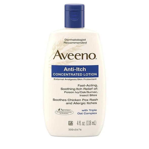Aveeno Anti-Itch Concentrated Lotion With Triple Oat Complex 4 Fl Ounce (118 Ml) Lotion