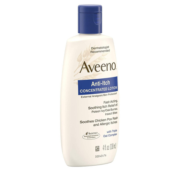 Aveeno Anti-Itch Concentrated Lotion With Triple Oat Complex 4 Fl Ounce (118 Ml) Lotion