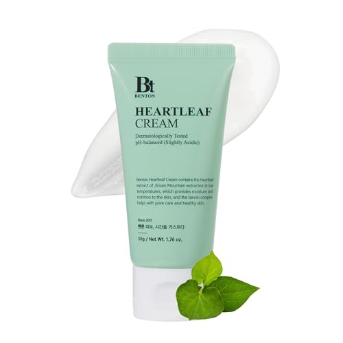 Benton Heartleaf Cream With Ceramide Hyaluronic Acid Moisturizer Soothing And Pore Care Effect For All Skin Types Ph 5.5 Non-Irritating (1.76 Oz)