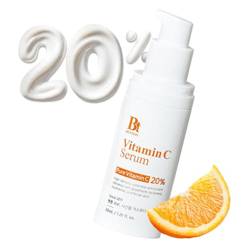 Benton Vitamin C Serum - Korean Skin Care White Serum For Face With 20% Pure Vitamin C Skin Texture & Elasticity Care Face Moisturizer For All Skin Types(1.01 Fl. Oz.)