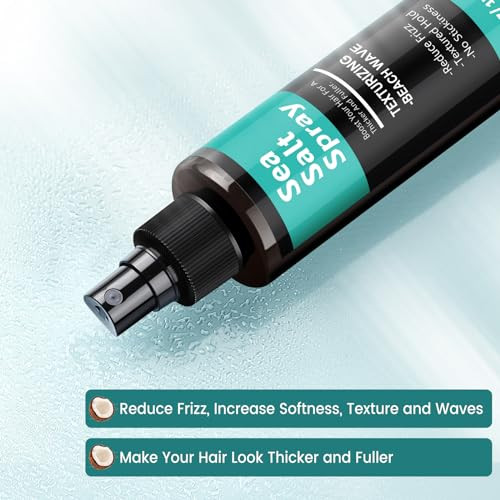 Berlaney Sea Salt Spray For Men And Women - Texture And Volume Spray For Hair Thickening With Natural Plant-Based Ingredients Alcohol Free Coconut Scent Hydrating With Matte Finish 5 Fl Oz