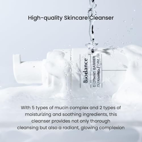 Biodance Soothing Barrier Cleansing Foam Micro Bubble Foam Gentle & Mild Facial Cleanser Korean Skin Care | 4.06 Fl.Oz 120Ml