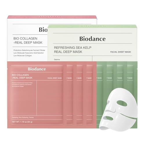 Biodance Clear Glow Mask Duo: Bio Collagen & Sea Kelp Real Deep Mask Gel Face Mask Set For Skin Pluming Calming Korean Skincare Set Korean Skin Care Facial Mask Set