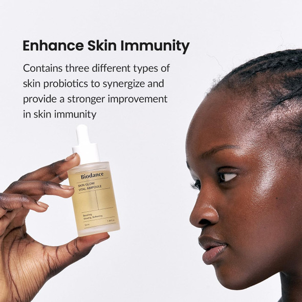 Biodance Skin Glow Vital Ampoule Total Care Serum Brightening Anti-Aging Probiotic Complex Ampoule | 1.69 Fl. Oz X 1 Ea