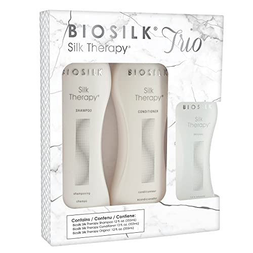 Biosilk Silk Therapy Trio Kit: Shampoo Conditioner And Silk Treatment 36 Fl Oz