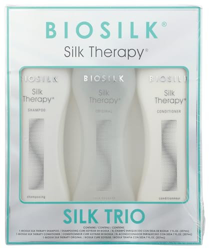 Biosilk Silk Therapy Trio Unisex Shampoo Conditioner And Original Treatment 7 Oz 3 Pc