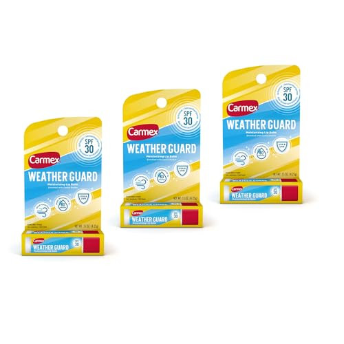 Carmex Weather Guard Moisturizing Lip Balm Spf30 0.15 Oz (Pack Of 3)