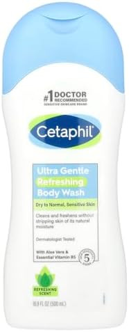 Cetaphil Ultra Gentle Body Wash Refreshing Scent 16.9 Ounce (Pack Of 3)