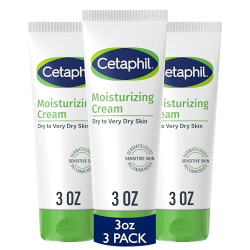 Cetaphil Body Moisturizer Hydrating Moisturizing Cream For Dry To Very Dry Sensitive Skin New 3 Oz Pack Of 3 Fragrance Free Non-Comedogenic Non-Greasy Pack Of 4