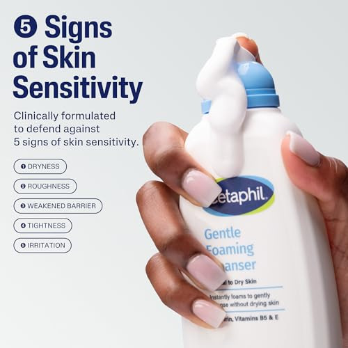 Cetaphil Oil Free Gentle Foaming Cleanser For Dry To Normal Sensitive Skin Made With Glycerin And Vitamins B5 And E Dermatologist Tested Hypoallergenic Soap Free Fragrance Free 8Oz