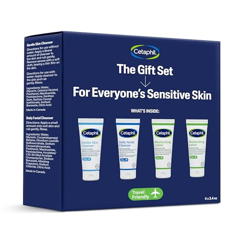 Cetaphil Skincare Set & Travel Companion For Sensitive Skin | Gentle Skin Cleanser Daily Facial Cleanser 2 X Moisturizing Lotion | Tsa Approved | Dermatologist Recommended Brand