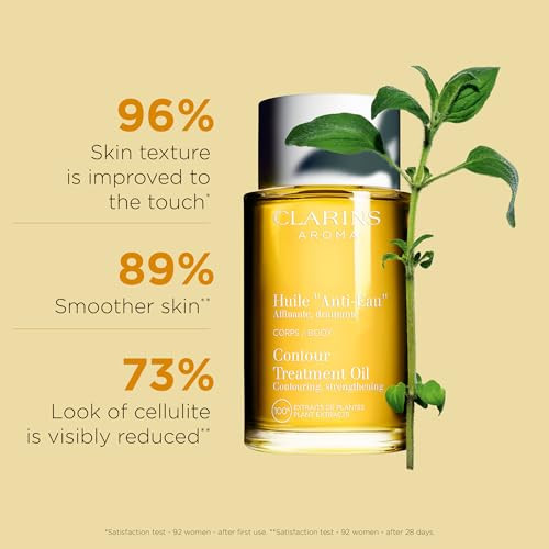 Clarins Contour Body Treatment Oil | Visibly Firms Tones And Reduces Sponginess | Skin Texture Is Improved To The Touch After First Use* | Dermatologist Tested | Natural 100% Plant Extracts