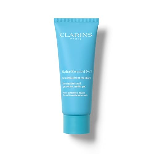 Clarins Hydra-Essentiel Matte Gel|Intensely Hydrating & Mattifying|60 Seconds To Plumper Skin*|Softens & Refreshes|Double Dose Of Hyaluronic Acid|Normal-Combination Skin 2.6 Ounces