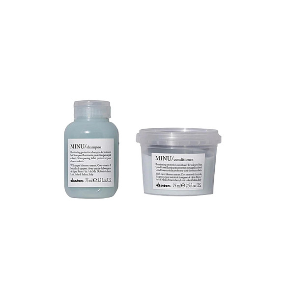 Davines Minu Shampoo Color Retention Shampoo For Colored Treated Hair Protects & Keeps Hair Bright Shiny For Longer