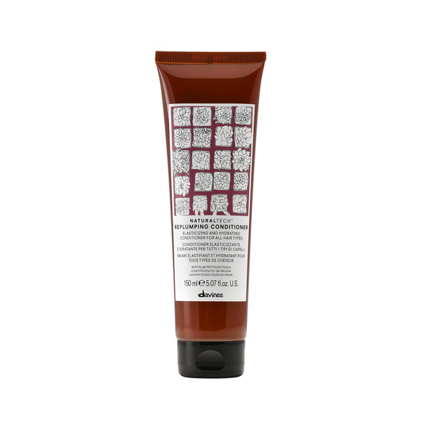 Davines Naturaltech Replumping Conditioner Elasticizing & Moisturizing For Fine Hair Lacking Elasticity - With Plum Phytoceuticals - Detangles & Adds Body 5.07 Fl Oz