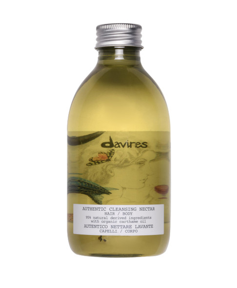 Davines Authentic Cleansing Nectar Multi-Functional Shampoo & Body Wash - Gentle Oil-Based Cleanser With 98% Natural Ingredients - Hydrates Hair & Skin 9.47 Fl Oz