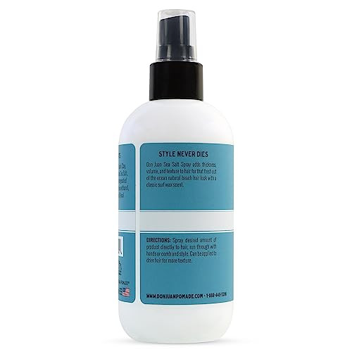 Don Juan Sea Salt Hair Styling Spray | Light Hold | Adds Volume And Texture To Hair | Natural Ingredients | Surf Wax Scent 8 Fl Oz
