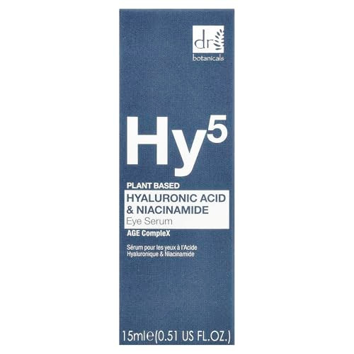 Dr Botanicals 5% Hyaluronic Acid & 5% Niacinamide Eye Serum | 15Ml | Anti-Aging Eye Serum For Wrinkle Reduction Pore Refinement & Improved Skin Texture | Vegan All Natural