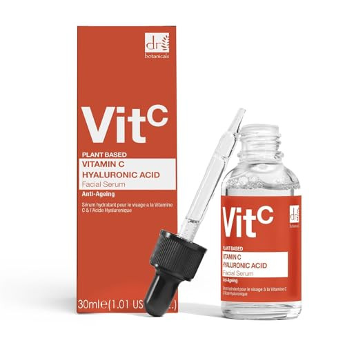 Dr Botanicals 5% Vitamin C 2% Hyaluronic Acid Facial Serum | Anti-Aging Anti-Wrinkle Skin Brightening Hydrating Rejuvenating Facial Serum With Beautifeye For Age-Defying Results 1 Fl Oz
