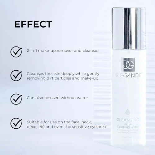 Dr. Grandel Micell Cleansing Water Make-Up Remover And Cleansing Product Micellar Cleansing Water For All Skin Types Removes Make-Up And Dirt Particles Can Also Be Used Without Water