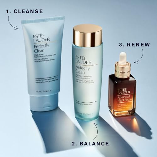 Est E Lauder Perfectly Clean Multi-Action Hydrating Toning Face Lotion/Refiner | Exfoliating Toner 6.7 Fl Oz