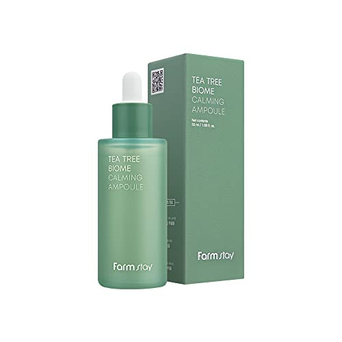 Farmstay Teatree Biome Calming Ampoule - Face Serum Korean Skin Care Calming And Soothing For Sensitive Skin Hydrating And Moisturizing Strengthen Skin Barrier 1.69 Fl. Oz / 50Ml