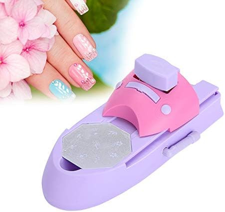 Flexman Professional Nail Art Diy Pattern Printing Machine Stamper Portable Nail Printer Manicure Tools With 6 Stainless Steel Templates