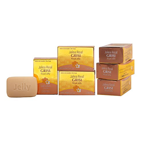 Grisi Royal Jelly Soap Cleansing And Smoothing Soap Nourish Your Skin Improves Your Skin Elasticity Extra Hydration 6-Pack Of 3.5 Oz Each 6 Bar Soaps