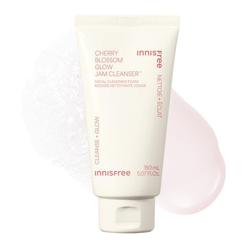 Innisfree Cherry Blossom Glow Jam Cleanser Sulfate Free Korean Face Wash Cleansing Foam For Glowing Skin