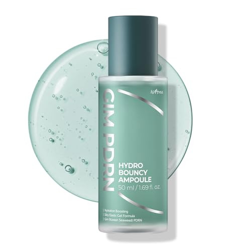 Isntree Gim Pdrn Hydro Bouncy Ampoule 50Ml 1.69 Fl Oz | Korean Seaweed Skincare Facial Serum | Water Jelly Texture | Hydrating & Firming | Multi-Hyaluronic Acid | Pore-Refining Glow