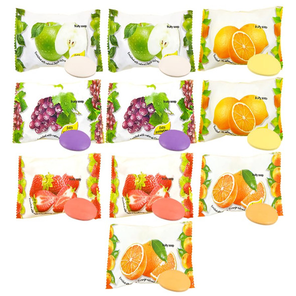 Lzylls 10Pcs Bar Soap For Men And WomenAppleLemonStrawberryOrange And GrapeGentle Cleaning Bath SoapsMoisturizing Soap Bar For Body And FaceAll Skin TypesRefreshing Fruity Bath Soaps Set75G