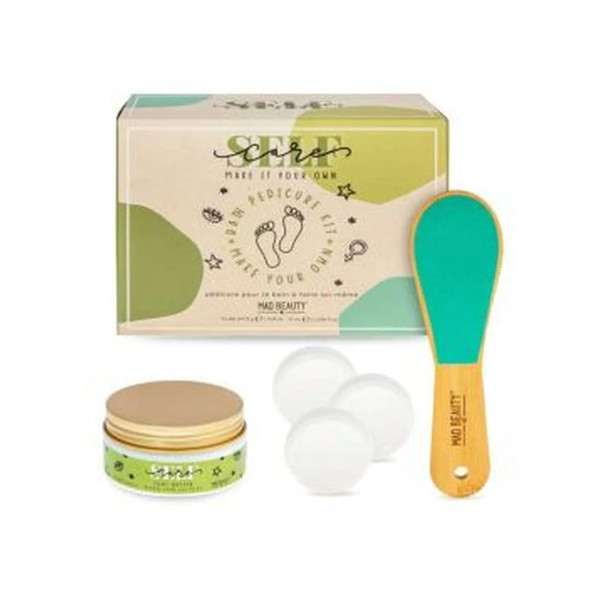Mad Beauty Make It Your Own Pedicure Set Make It Your Own Pedicure Set Self-Care Siy Kit 3 Refreshing Ginger Pear Foot Wooden Foot File & Moisturizing Foot Butter