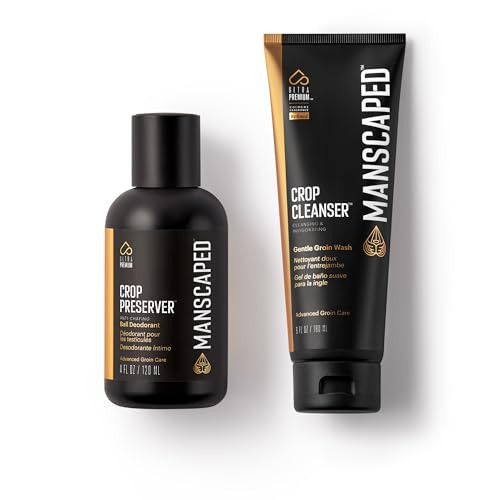 Manscaped The Crop Preserver & Crop Cleanser Men'S Anti-Chafing Ball Deodorant With Cooling Aloe Vera & Invigorating Shower Gel Infused With Vitamin E And Aloe For Below-The-Waist Cleaning