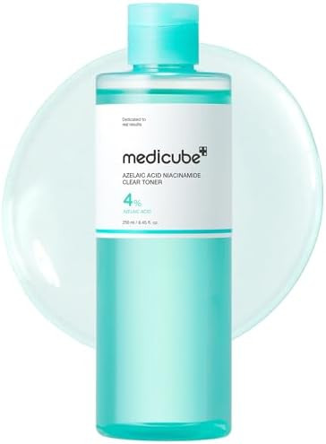 Medicube Azelaic Acid Niacinamide Clarifying Toner | Troubled Skin Care Ideal For Purifying & Calming | 4% Azelaic Acid & 2% Niacinamide| Soothing Daily Toner | Korean Skin Care 8.45 Fl.Oz