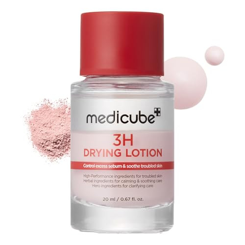 Medicube 3H Overnight Drying Lotion | Targeted Spot Care For Troubled & Oily-Prone Skin | Calming & Soothing Care With Calamine Centella & Tea Tree | Korean Skincare 20Ml 0.67 Fl. Oz