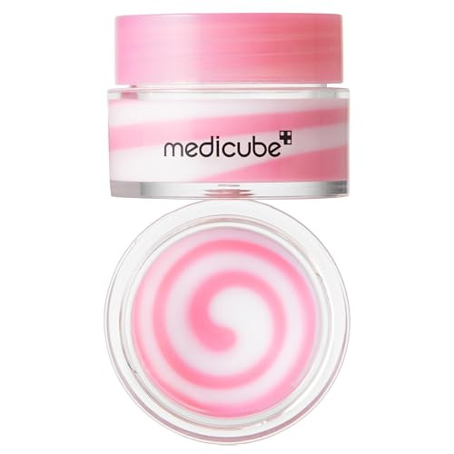 Medicube Pdrn Lip Sleeping Mask Glow Balm | Salmon Pdrn Collagen Shea Butter For Softer Lips Long-Lasting Moisture Overnight And Daily Lip Care Korean Skincare 0.35 Oz