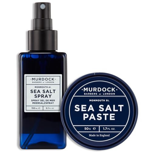 Murdock London Sea Salt Spray 150Ml And Paste 1.7Oz - Paraben Free Texture And Volume Enhancing Matte Finish Perfect For Adding Volume And Definition To Wet Or Dry Hair
