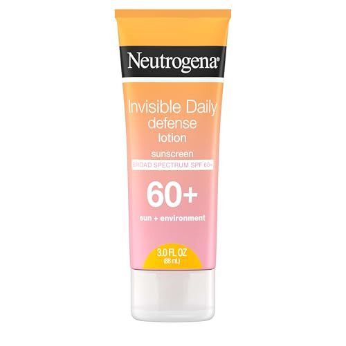 Neutrogena Invisible Daily Defense Sunscreen Lotion Broad Spectrum Spf 60+ Oxybenzone-Free & Water-Resistant Sun & Environmental Aggressor Protection Antioxidant Complex 3.0 Fl. Oz