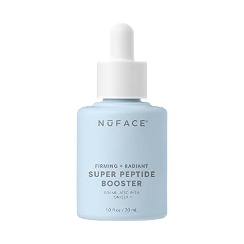 Nuface Super Peptide Booster Face Serum - Skin Firming Peptide Serum For Fine Lines And Wrinkles - Ionplex Skin Care To Smooth Hydrate & Enhance Your Nuface Microcurrent Facial Device Results (1 Oz)