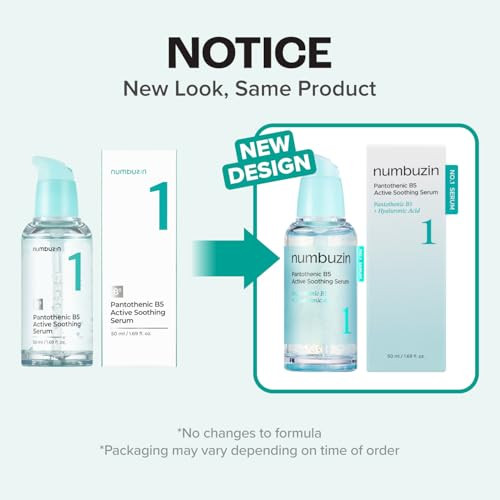 Numbuzin No.1 Serum | Pantothenic B5 Active Soothing Serum | Soothing Hydrating | Pantothenic Acid Niacinamide | Excess Oil Control Reduces Breakouts Acne | Oily Acne-Prone Skin 1.69 Fl. Oz