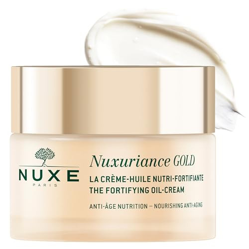 Nuxe Nuxuriance Gold Nutri-Fortifying Oil-Cream Anti-Aging Redensifying Illuminating Face Moisturizer With Hyaluronic Acid & Nutri-Restorative Complex 1.7 Fl Oz